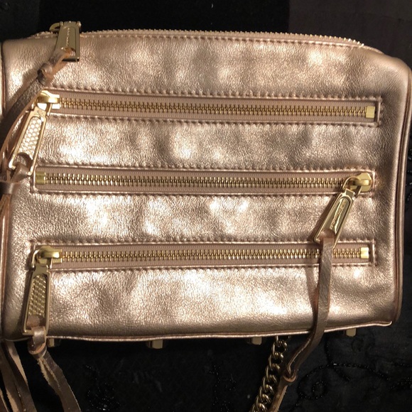NWOT Rebecca Minkoff purse Metallic cross body wedding fun trendy - Picture 4 of 6